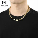 Square Chain Necklace Stainless Steel Polished O-Chain Link