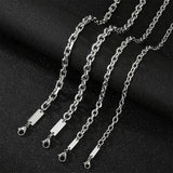 Square Chain Necklace Stainless Steel Polished O-Chain Link