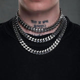 Stainless Steel Cuban Chain Necklace For Men 8MM-14MM