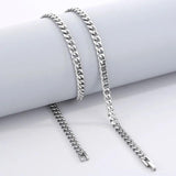 Stainless Steel Thick Necklace Cuban Link Chain Necklace