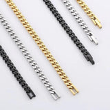 Stainless Steel Thick Necklace Cuban Link Chain Necklace
