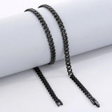 Stainless Steel Thick Necklace Cuban Link Chain Necklace