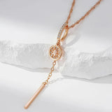 Kinel Zircon Necklace Water Wave Chain Wedding Jewelry