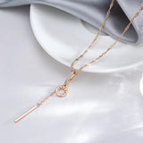 Kinel Zircon Necklace Water Wave Chain Wedding Jewelry