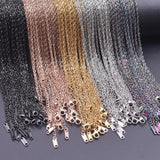10pcs Stainless Steel Link Chain Necklace 45/60cm Men Women Choker Jewelry