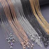 10pcs Stainless Steel Link Chain Necklace 45/60cm Men Women Choker Jewelry