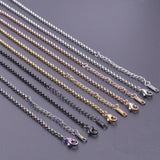 10pcs Stainless Steel Link Chain Necklace 45/60cm Men Women Choker Jewelry