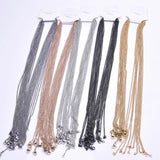 10pcs Stainless Steel Link Chain Necklace 45/60cm Men Women Choker Jewelry