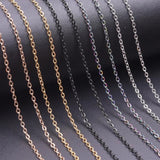 10pcs Stainless Steel Link Chain Necklace 45/60cm Men Women Choker Jewelry