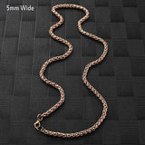 Stainless Steel Wheat Chain Long Necklace Men Jewelry Choker DIY