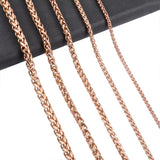 Stainless Steel Wheat Chain Long Necklace Men Jewelry Choker DIY