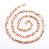 Stainless Steel Wheat Chain Long Necklace Men Jewelry Choker DIY
