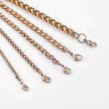 Stainless Steel Wheat Chain Long Necklace Men Jewelry Choker DIY