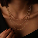 Punk Twisted Rope Link Chain Necklace for Women, Stainless Steel Neck Jewelry