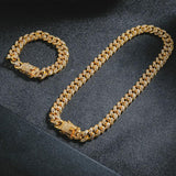 Hip Hop Cuban Chain with CZ Inlay Men's Necklace
