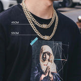 Hip Hop Cuban Chain with CZ Inlay Men's Necklace
