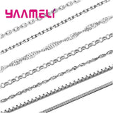 925 Silver Link Chain 10 Styles Collar Necklace