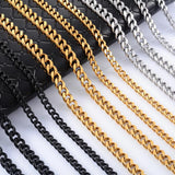 Yadreva Hip Hop Stainless Steel Cuban Link Chain And Silver Punk Choker Necklace