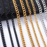 Yadreva Hip Hop Stainless Steel Cuban Link Chain And Silver Punk Choker Necklace