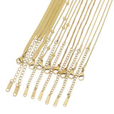 5pcs 40+5cm Snake Chains Necklaces Adjustable Sweater Chain Chokers