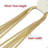 5pcs 40+5cm Snake Chains Necklaces Adjustable Sweater Chain Chokers
