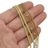 5pcs 40+5cm Snake Chains Necklaces Adjustable Sweater Chain Chokers