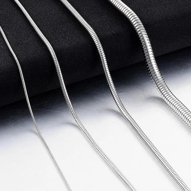 Stainless Steel Snake Chain Necklace 18 inches