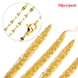10pcs Stainless Steel Lip-shape Water-wave Chain for Pendant Necklace DIY