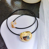 Bilandi Jewelry Cord Metal Pendant Necklace Hip Hop