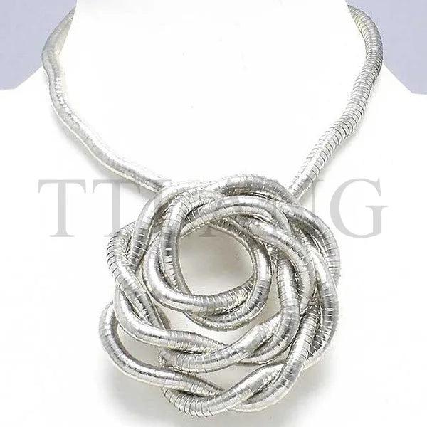 6mm Mixed Colorful Iron Twisted Snake Necklace, 1pcs/pack