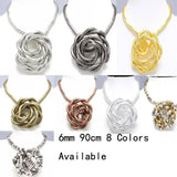 6mm Mixed Colorful Iron Twisted Snake Necklace, 1pcs/pack