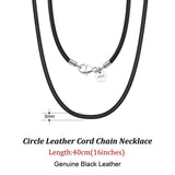 Italian 3mm Brown Leather Cord Chain Necklace 925 Sterling Silver Clasp SC62