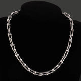 316L Stainless Steel Thick Clavicle Chain Choker Necklace for Women