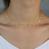 Silver Star Charm Choker Necklace - Women's Jewelry