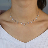 Silver Star Charm Choker Necklace - Women's Jewelry