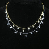 Silver Star Charm Choker Necklace - Women's Jewelry