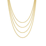 316L Stainless Steel Multilayer Necklace 4in1 Chains Jewelry Gift Party