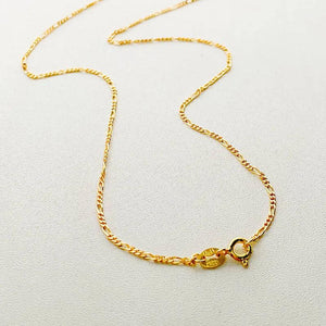 1.5mm Yellow 925 Silver Chain Necklace for Women Girls Kids