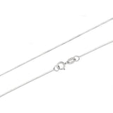 Real 925 Sterling Silver Octangle Snake Chain Necklace Women Girls Jewelry