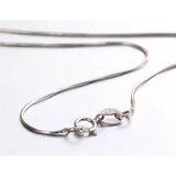 Real 925 Sterling Silver Octangle Snake Chain Necklace Women Girls Jewelry