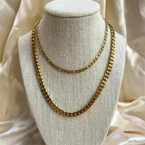 Cuban Link Chain Necklace Stainless Steel Women Choker Hip Hop Punk High Jewelry