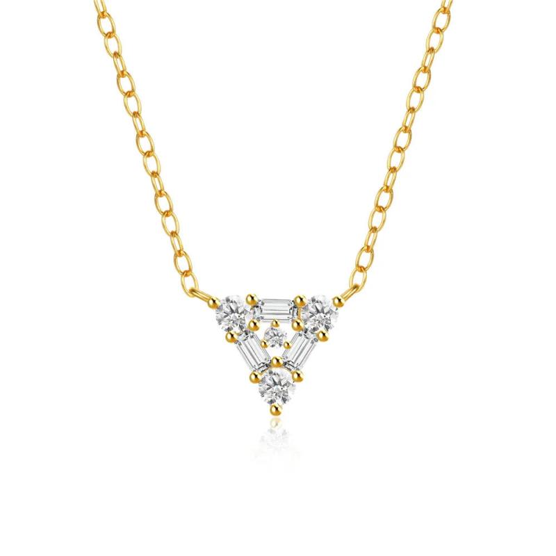 925 Silver Heart Collarbone Necklace 18k Ins Fine Jewelry