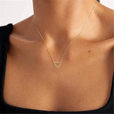 925 Silver Heart Collarbone Necklace 18k Ins Fine Jewelry