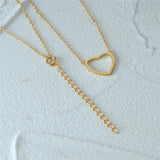 925 Silver Heart Collarbone Necklace 18k Ins Fine Jewelry