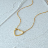 925 Silver Heart Collarbone Necklace 18k Ins Fine Jewelry