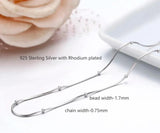 925 Sterling Silver Snake Chain Choker Necklace for Women Girls