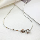 925 Sterling Silver Snake Chain Choker Necklace for Women Girls