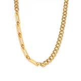 Geometric Splice Stainless Steel Necklace Punk Choker