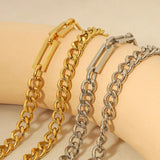 Geometric Splice Stainless Steel Necklace Punk Choker