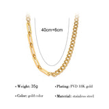 Geometric Splice Stainless Steel Necklace Punk Choker
